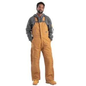 Berne Mens Insulated Bib‎ Overalls Duck Brown Quilt Lined B415BD 3XL Regular NEW
